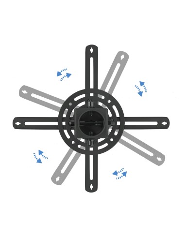 SOPORTE UNIVERSAL DE TECHO GIRATORIO 360º E INCLINABLE PARA PROYECTOR NEGRO